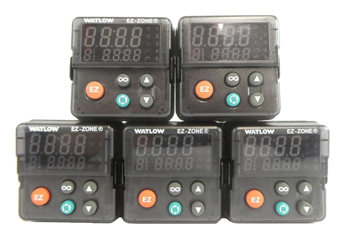 Used Watlow PM6C3FJ-5AAAAHQ EZKB-H5HC-AAAA Temperature Controller Lot of 5 Working