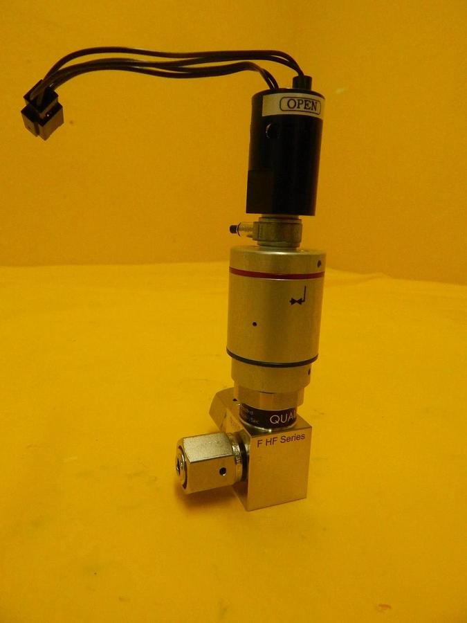 Used Qualiflow F HF Series Pneumatic Angle Valve 2x10-9atm.cm3/S?ec Lot of 3 Used