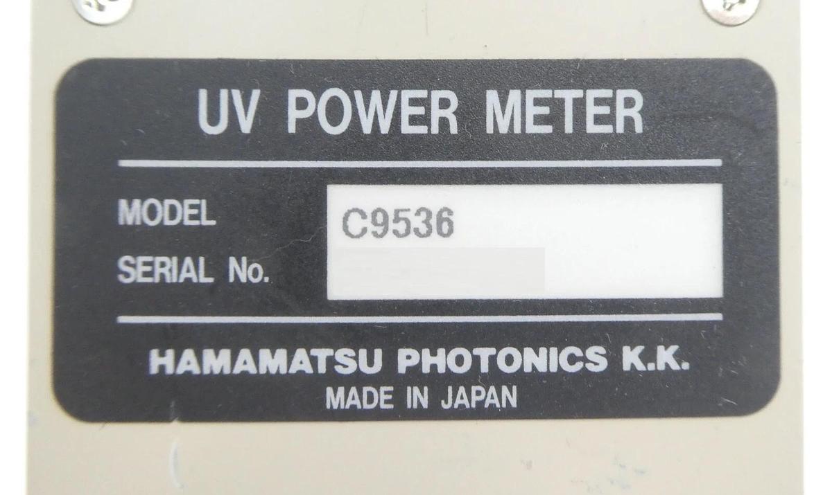 Used Hamamatsu Photonics C9536 UV Power Meter Module Working Surplus