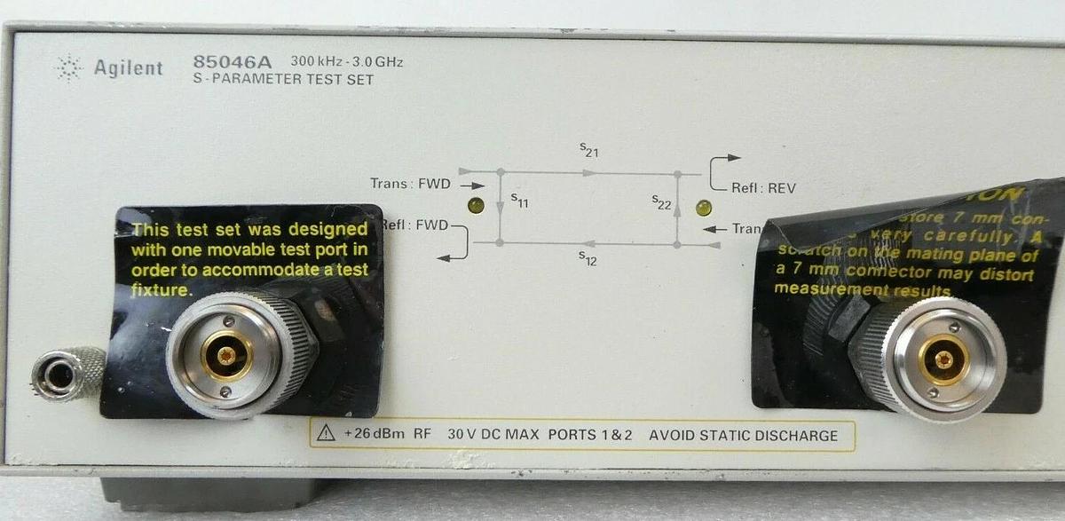 Used Agilent Technologies 85046A RF S-Parameter Test Set 300kHz-3.0GHz Working Spare
