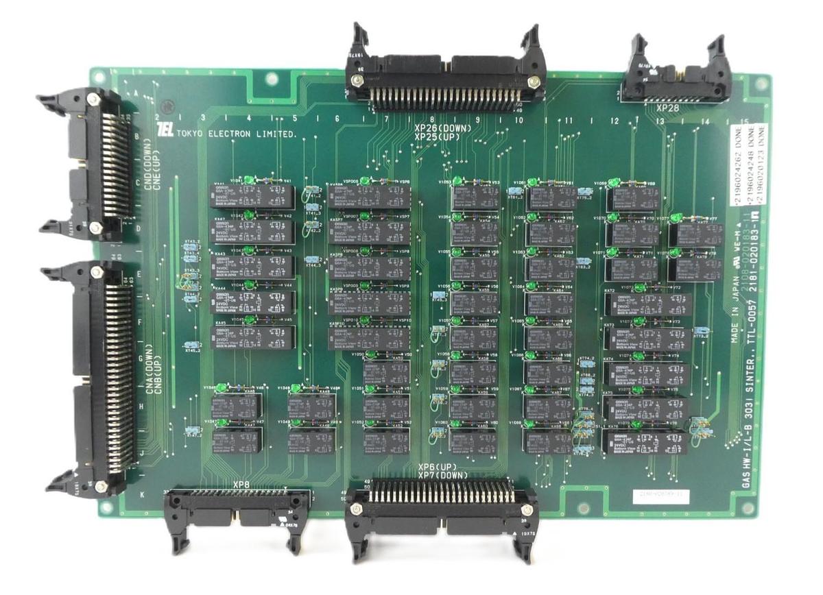 Used TEL 2180-020589-11 Gas HW-I/L-B 303i SINTER TTL-0057 PCB 2181-020183-11 Working