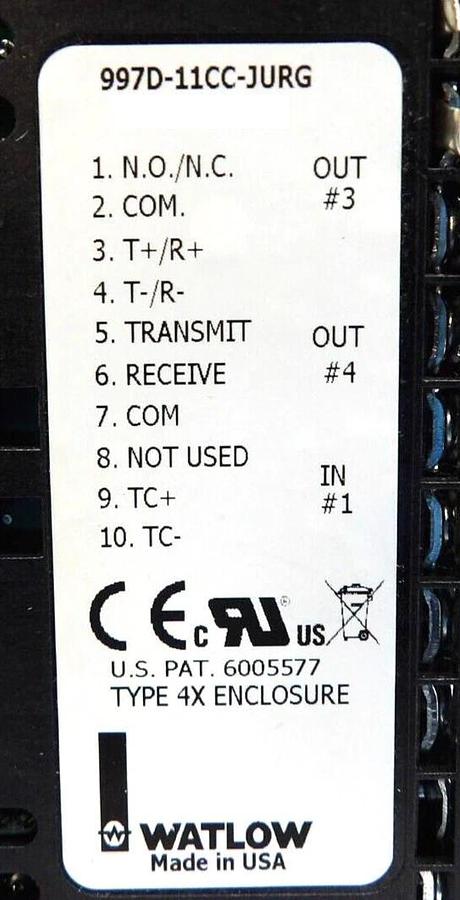 Used Watlow 997D-11CC-JURG Temperature Controller Series 997 Lot of 6 Working Surplus