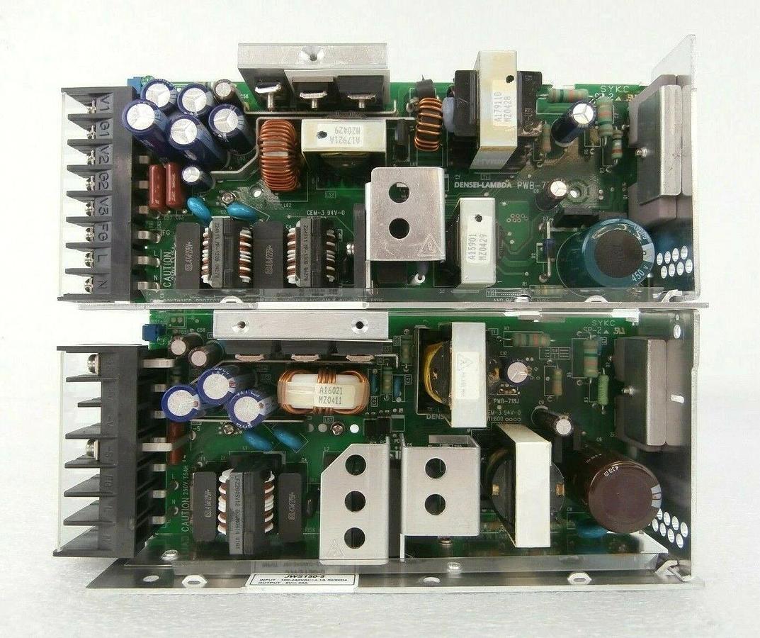 Used Lambda PCB Rack Power Supply Set of 2 JWS150-5 JWT100-522 Hitachi I-900SRT Spare