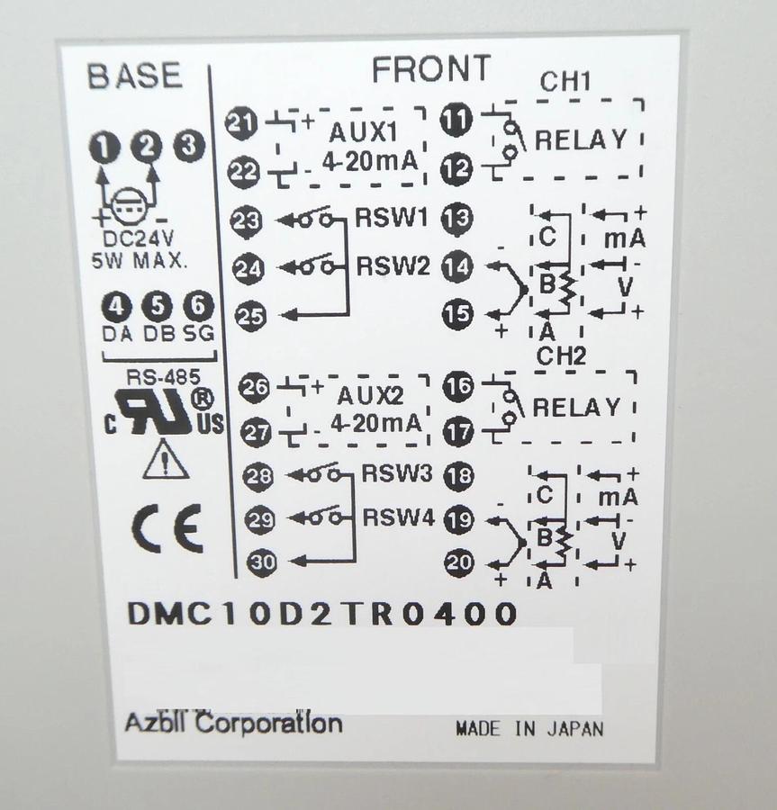 Used Azbil DMC10 Distributed Multi-channel Controller PLC CMC10L001A000 Working