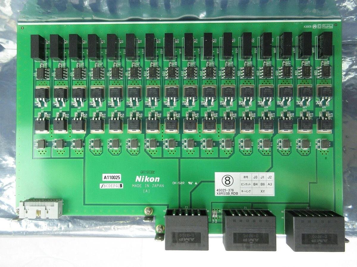 Used Nikon Precision 4S025-376 Relay Interface Board PCB X8RSSB_RDB NSR Working