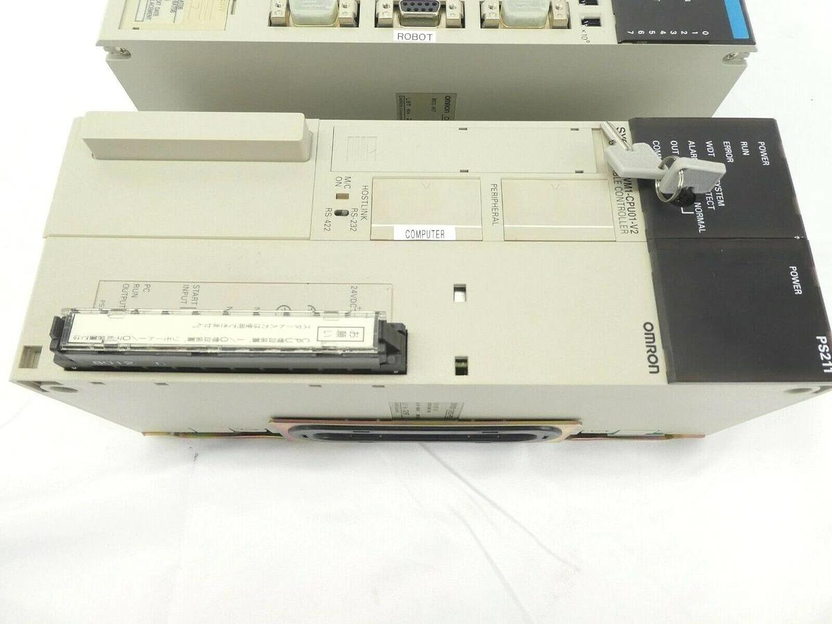 Used Omron CVM1 Programmable Logic Controller PLC Sysmac CVM1-CPU01-V2 Working Spare