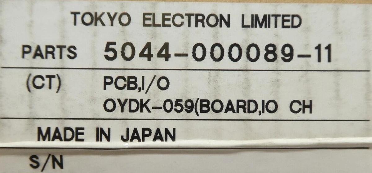TEL Tokyo Electron OYDK-059 IO CHEM #02 PCB 5044-000089-11 New Surplus