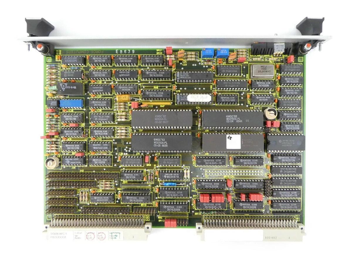 Used Force Computers 300001 VMEBus PCB Card SYS68K/WFC-1 Varian 109000001 Working