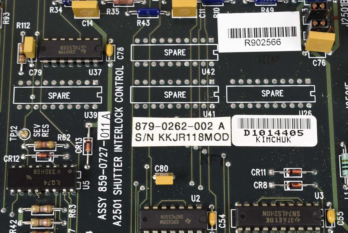Used ASML 859-0727-011 / 879-0262-002 PCB A2501 Shutter Interlock Control