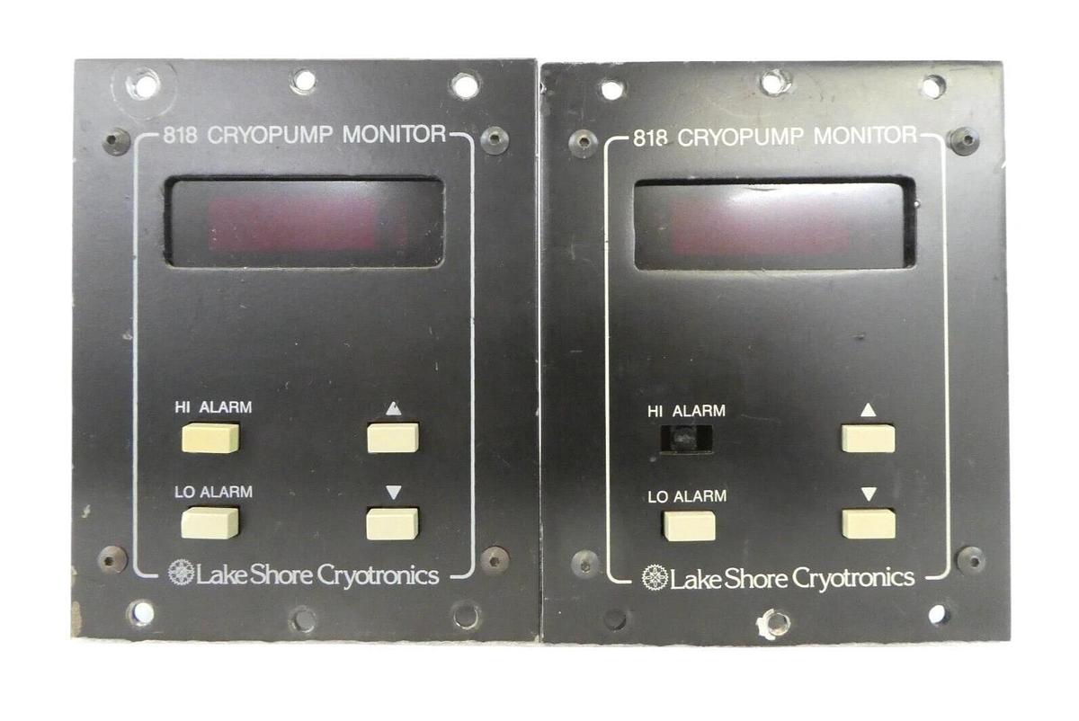 Used Lake Shore Cryotronics 818 Cryopump Monitor Reseller Lot of 2 Spare Surplus
