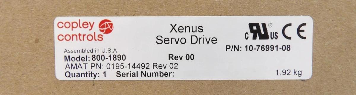 Copley Controls 800-1890 Dual Axis Servo Drive Xenus Plus AMAT 0195-14492 New
