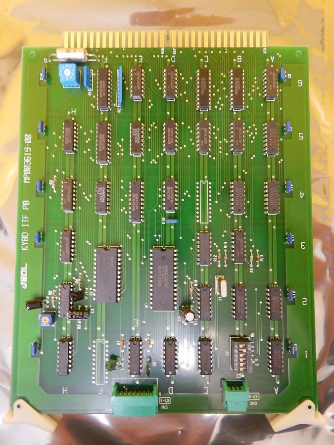 Used JEOL MP003619-00 KYBD ITF PB Interface Board PCB Card JEM-2010F Working