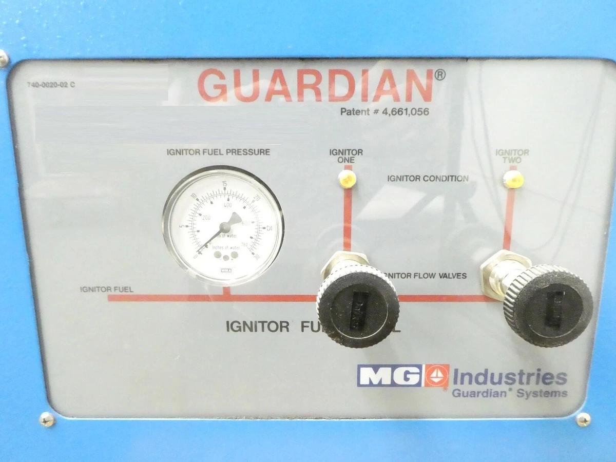 Used MG Industries Guardian 4 Burnbox Exhaust Scrubber Gas Abatement EcoSys As-Is