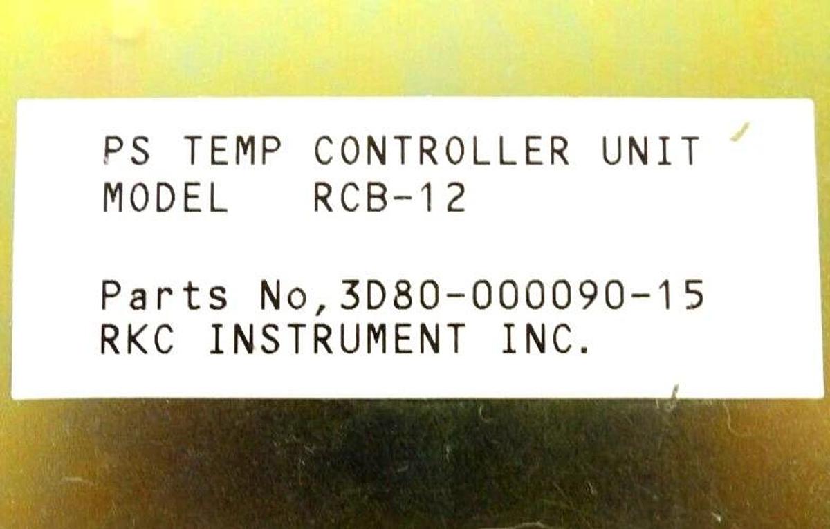 Used RKC Instrument RCB-12 PS TEMP Controller TEL Tokyo Electron 3D80-000090-15 Spare