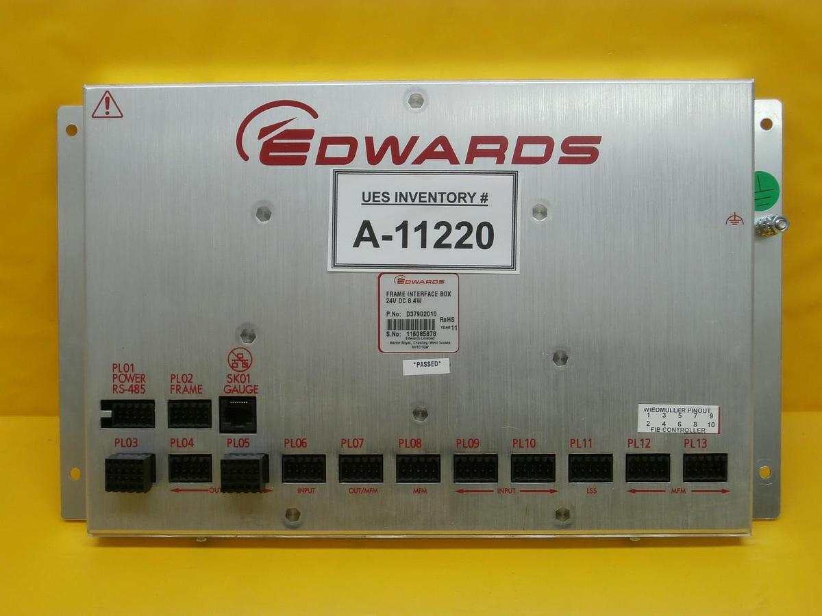 Used Edwards D37902010 Frame Interface Box 24V DC 8.4W Module Used Working