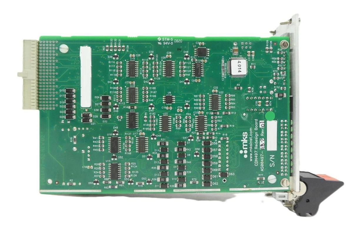 Used MKS Instruments AS01500-10-1 Interlock Module PCB CDN497 AMAT 0190-61381 Working