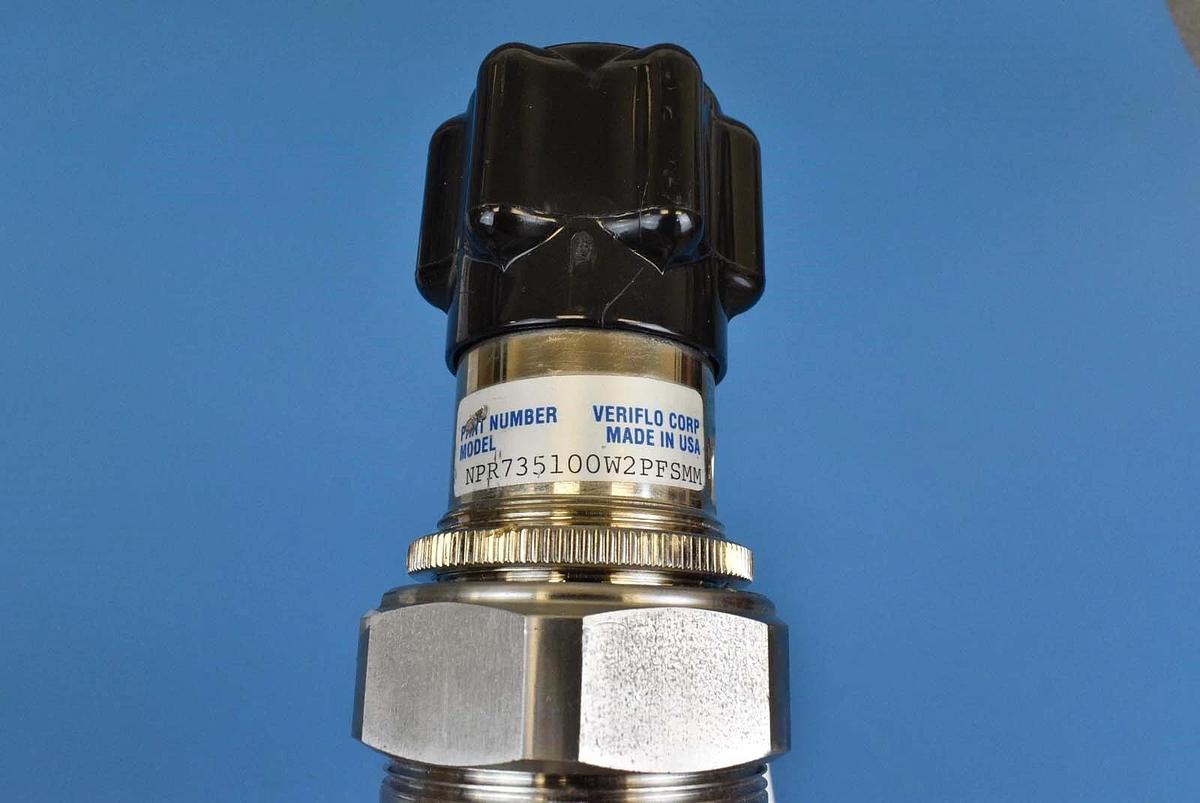 Used Parker Veriflo NPR735100W2PFSMM Regulator 0-100 PSI