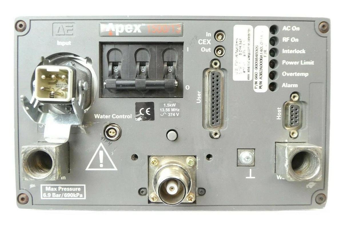 Used Apex 1500/13 AE Advanced Energy 660-900984R009 RF Generator Tested Working