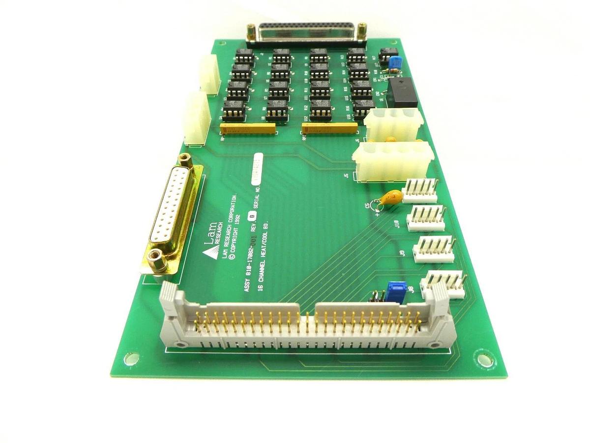 Used Lam Research 810-17082-001 16 Channel Heat/Cool Board PCB FPD Continuum Spare
