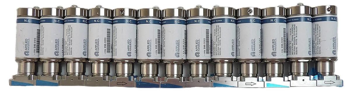 Used AMAT Applied Materials 0190-51313 Diaphram Valve Lot of 13 Working