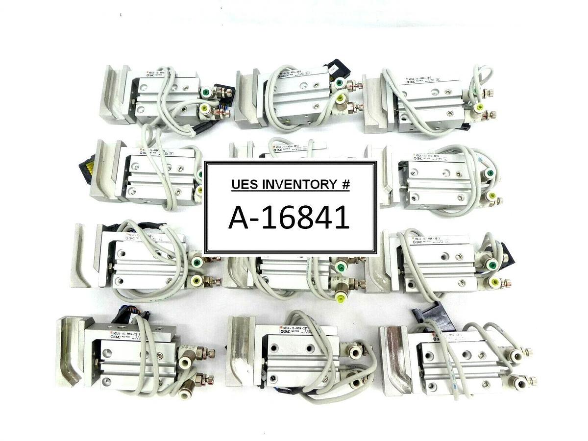 Used SMC MXU6-15-M9N-XB13 Compact Slide Table TEL Lithius Lot of 12 Working Surplus