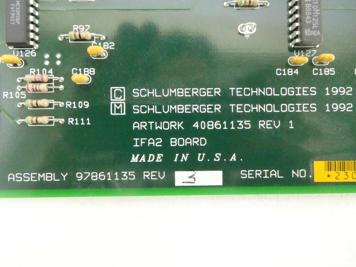 Used Schlumberger 97861135 IFA2 Board PCB Card 40861135 IDS-1000 Working Surplus