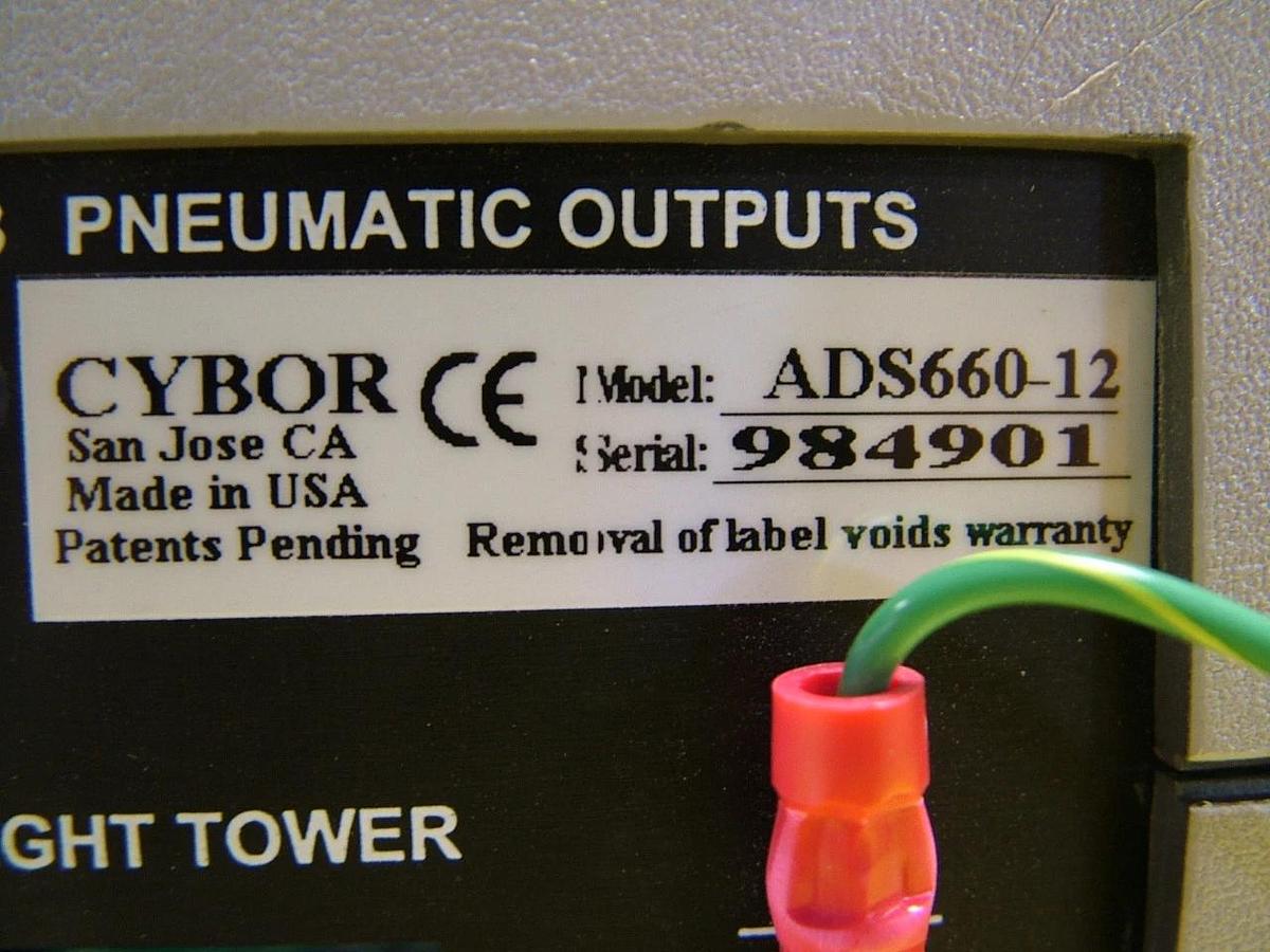 Used Cybor ADS660-00 Control Module Pneumatic Interface ADS660-12 Working Surplus