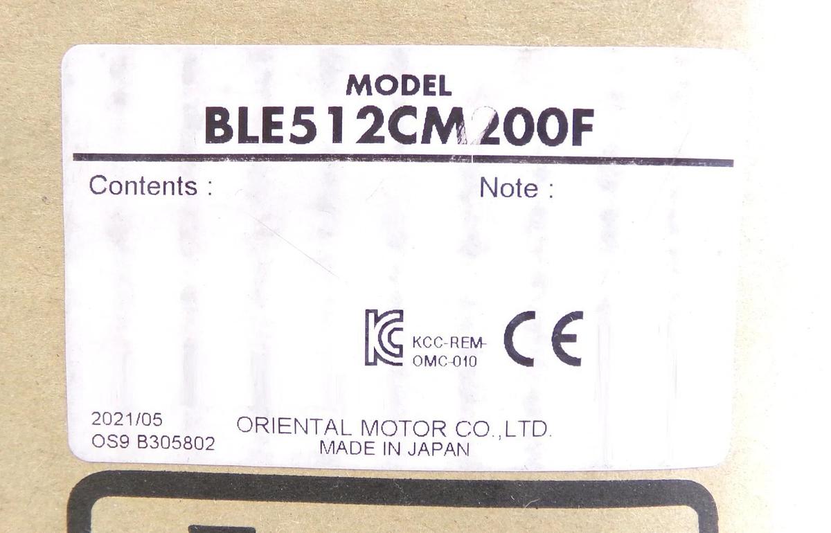 Oriental Motor BLE512CM200F Motor and Driver Set BLEM512M2-GFS BLED12CM New