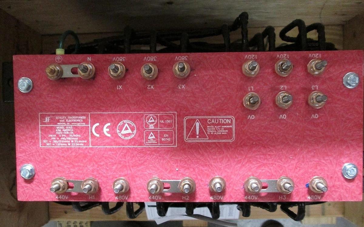 ASM XP4 TRANSFORMER-34KVA 3PH PRI480V SEC380/120 INSTALL KIT