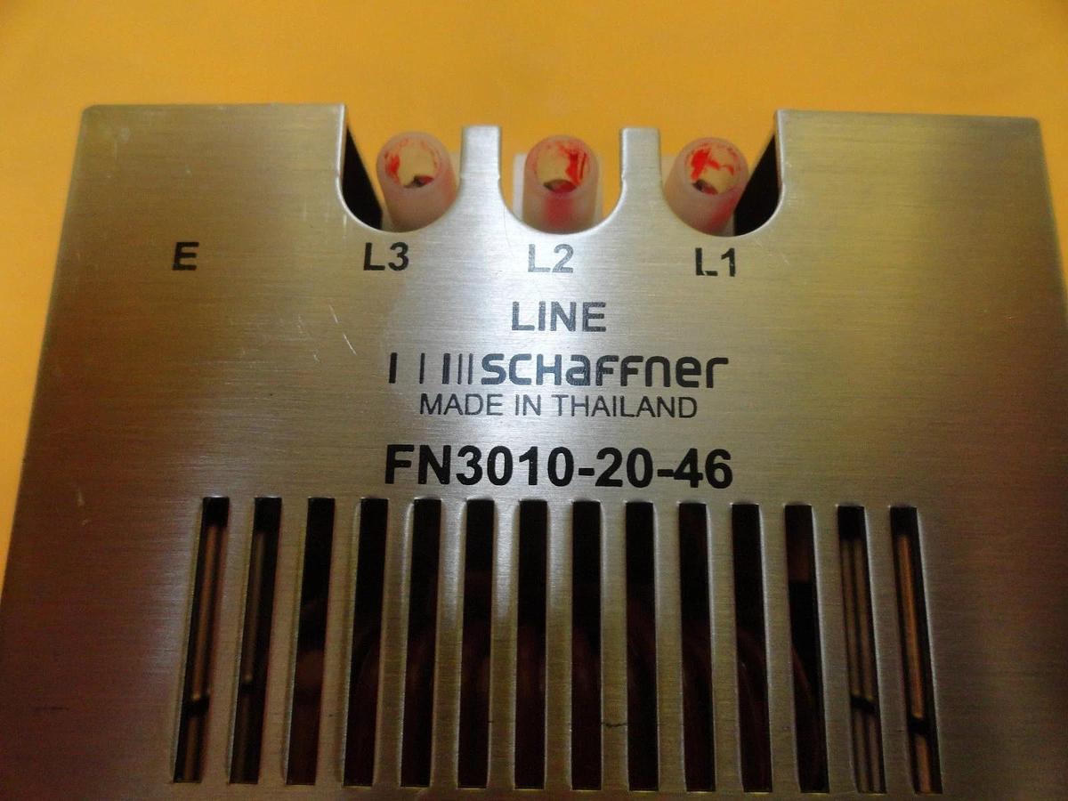 Used Schaffner FN3010-20-46 Three Phase Filter Module Lot of 2 TEL Lithius Used