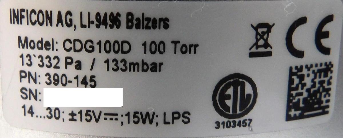 Used Inficon 390-145 Baratron Transducer CDG100D Reseller Lot of 8 Working Surplus