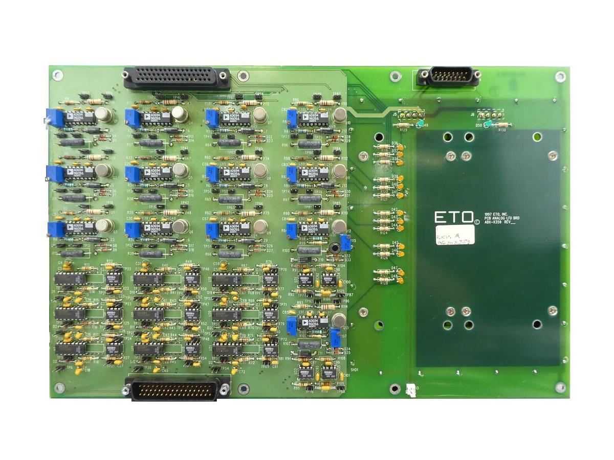 Used ETO Ehrhorn Technological ABX-X349 Analog I/O PCB AMAT Centura ETO Rack Working