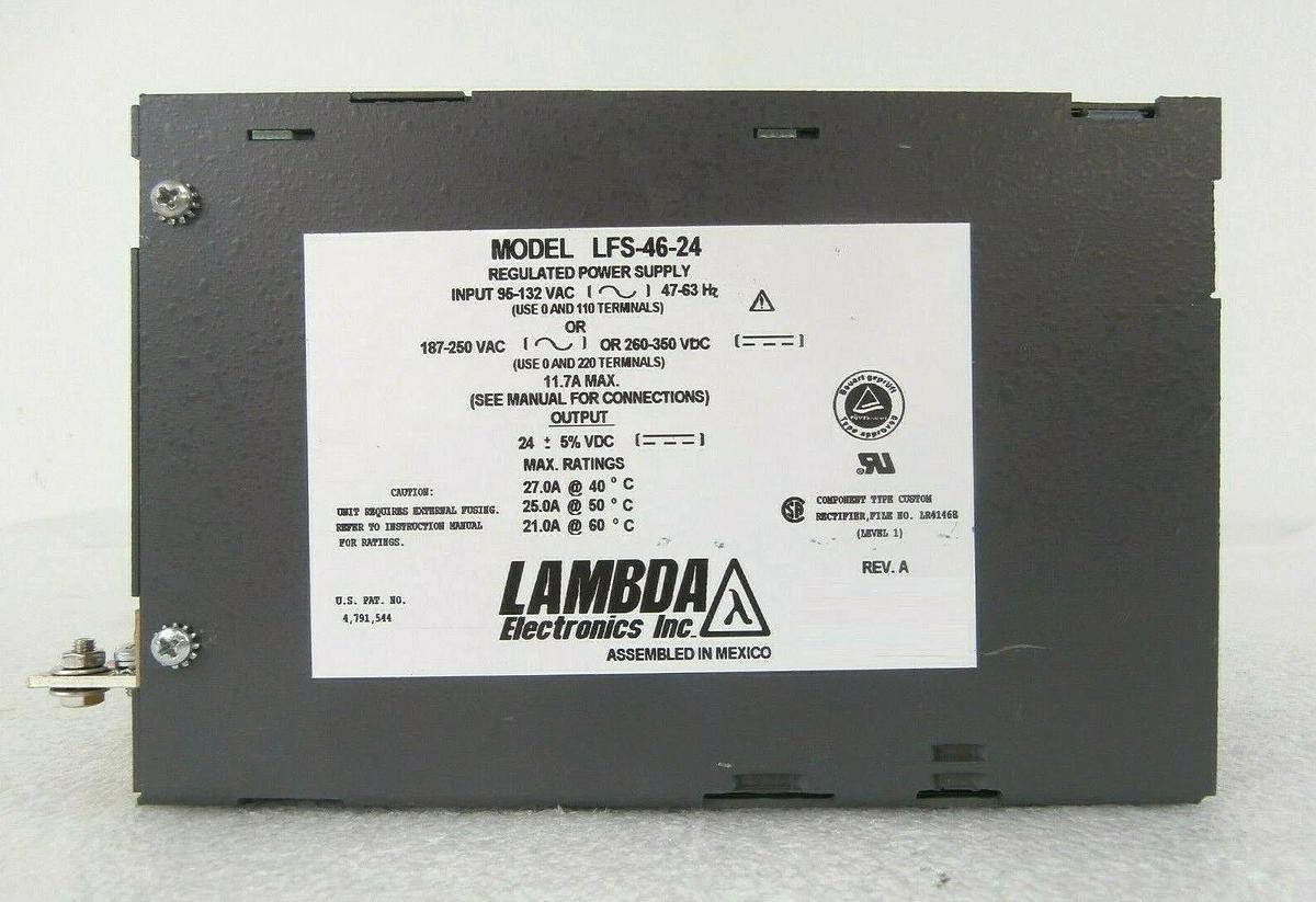 Used Lambda Electronics LFS-46-24 Regulated Power Supply Ulvac Enviro II Working
