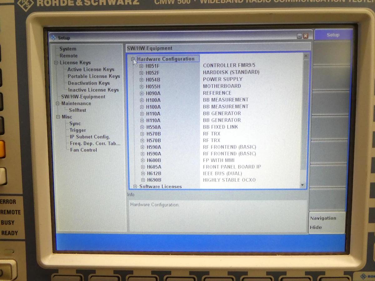 Used Rohde & Schwarz 1201.0002K50 Wideband Radio Comm Tester CMW 500 Non-Signaling