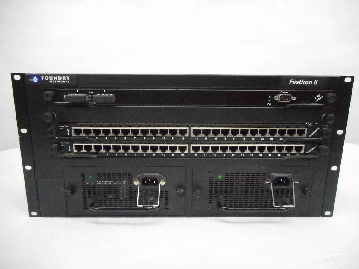 Used Foundry Networks FI7202 FastIron II Switch B4000 FI12GM FI24E Working Surplus