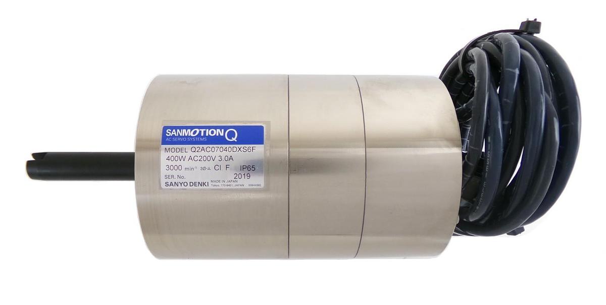 Sanyo Denki Q2AC07040DXS6F AC Servo Motor Sanmotion Q Working Surplus