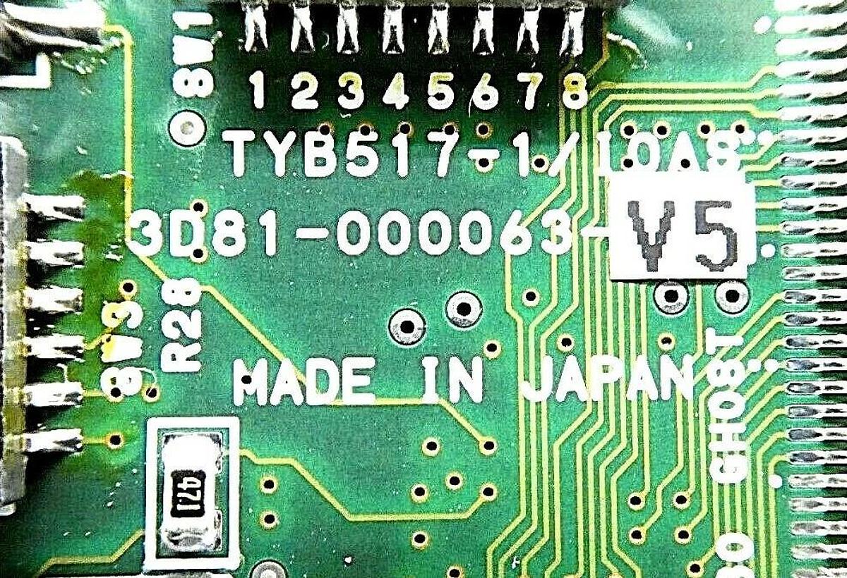 Used TEL Tokyo Electron 3D81-000063-V5 Processor PCB Card TYB517-1/IOAS Working
