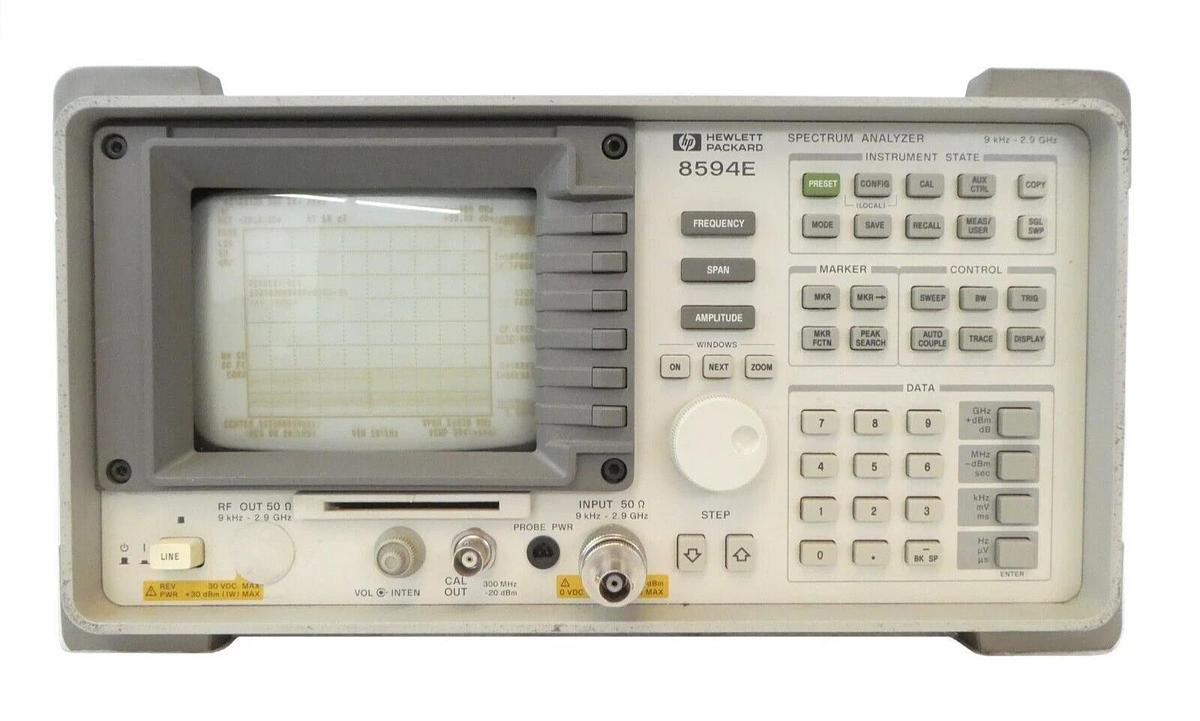 Used HP Hewlett-Packard 8594E 9kHz-2.9GHz Spectrum Analyzer Spare Surplus