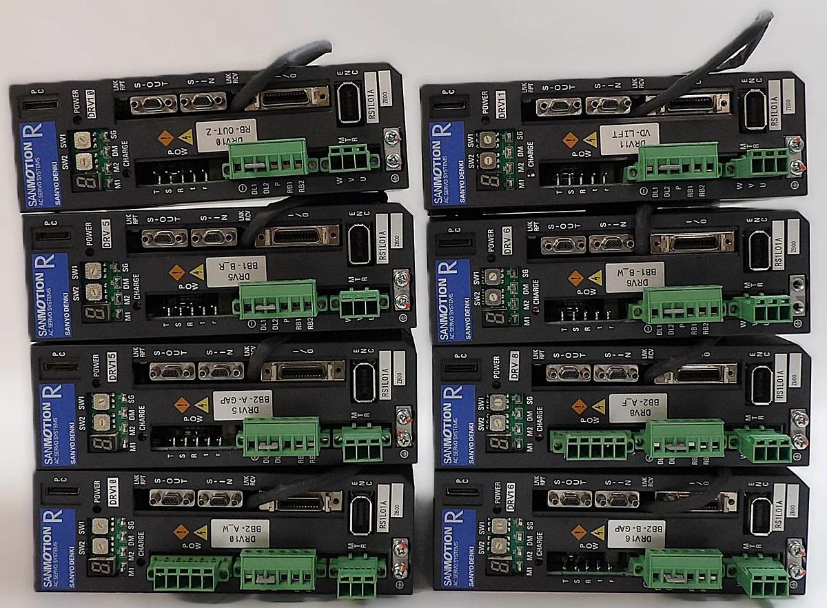 Used Sanyo Denki RS1L01AZB00 Servo Drive SANMOTION R Reseller Lot of 8 Working