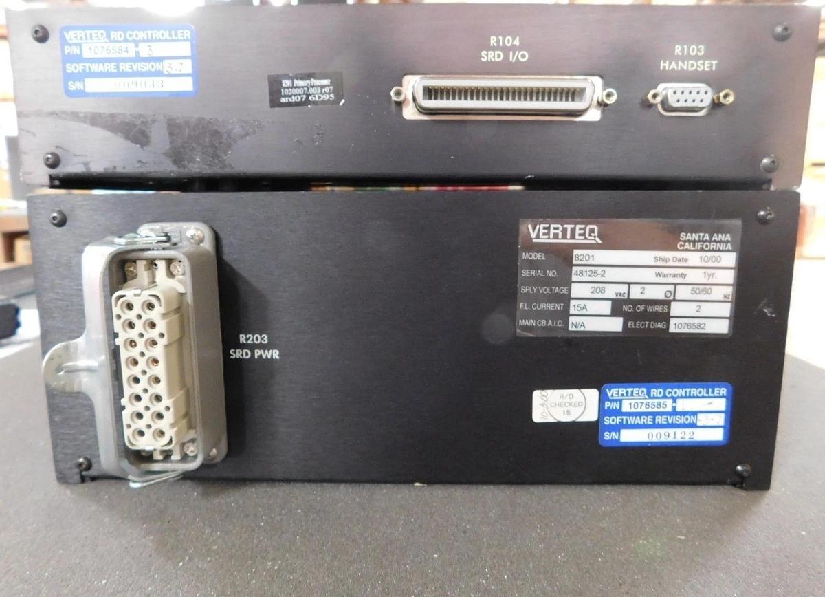 Used Verteq 1076584-3 / 1076585-1 8201 Primary Processor RD Controller Set