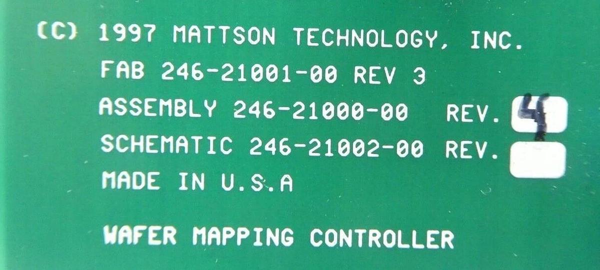 Used Mattson Technology 246-21000-00 Wafer Mapping Controller PCB Rev. 4 Working