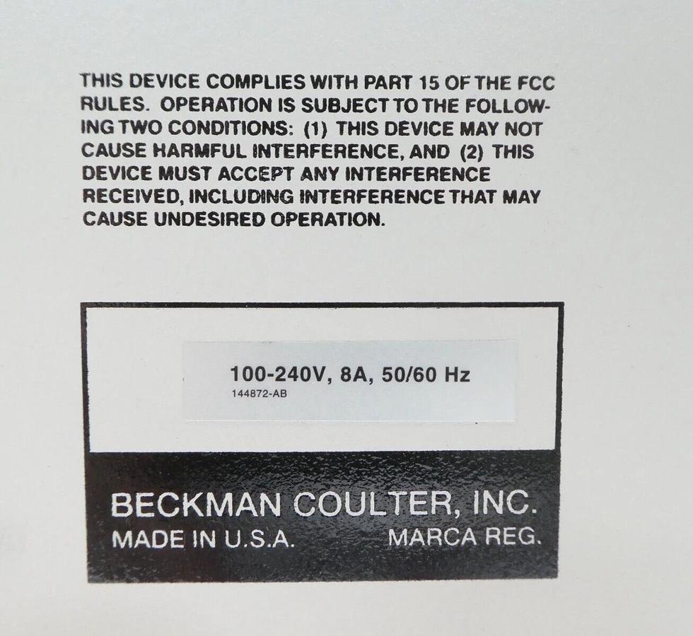 Used Beckman Coulter 144001 P/ACE MDQ Capillary Electrophoresis System Untested