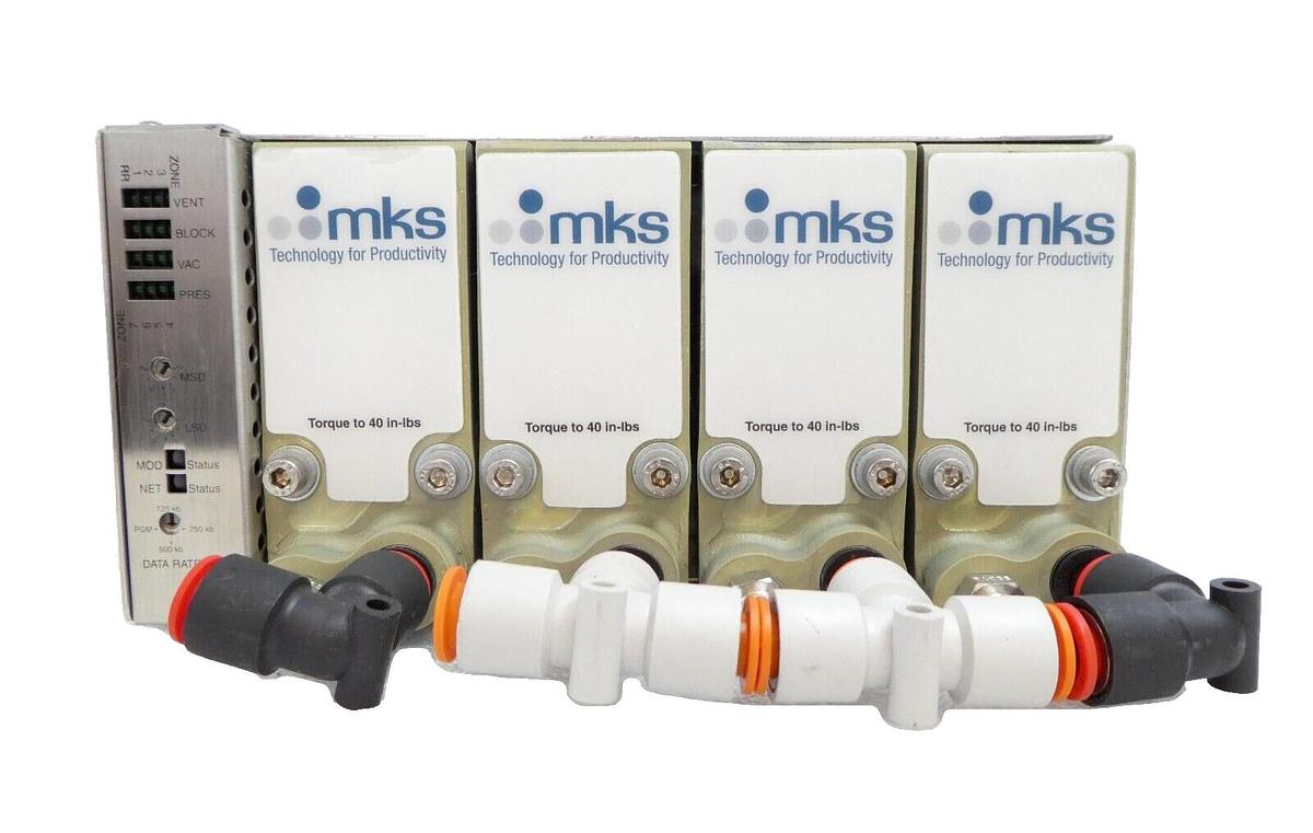 Used MKS Instruments 1012199-001 4-Port Flow Control Assembly Working Surplus