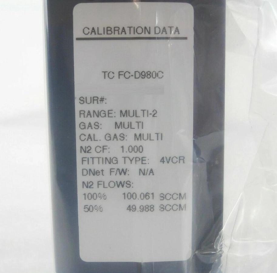 Aera FC-D980C Mass Flow Controller MFC MULTI-2 MULTI R New Surplus