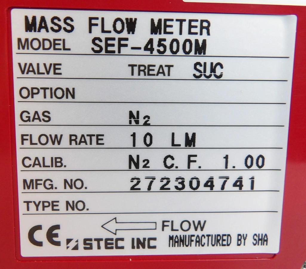 Refurbished STEC SEC-4500M Mass Flow Controller MFC 10 LM N2 Lot of 2 OEM Refurbished