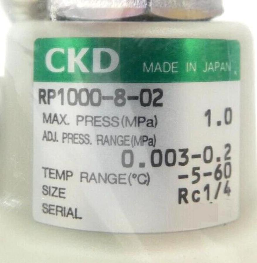 CKD RP1000-8-02 G52D PPX Vacuum Part Lot of 6 TEL Tokyo Electron New Surplus