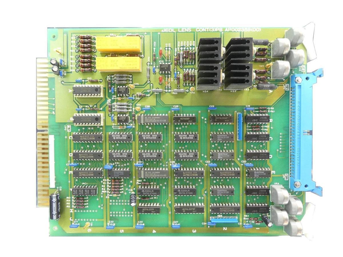 Used JEOL AP002359(00) Lens Control PCB Card LENS CONT(3)PB JSM-6300F SEM Working
