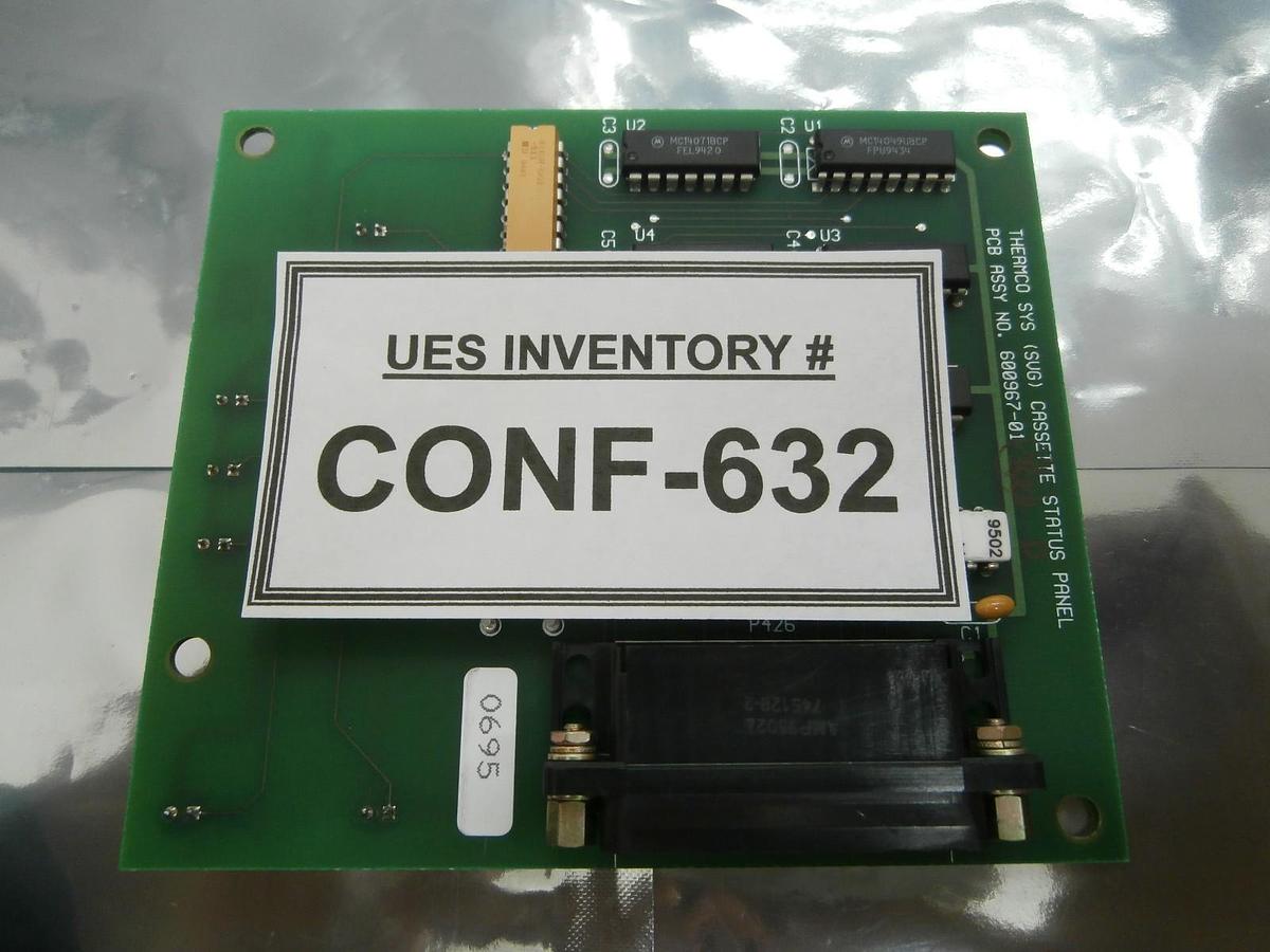 Used SVG Silicon Valley Group 600967-01 Cassette Status Panel PCB Thermco Used