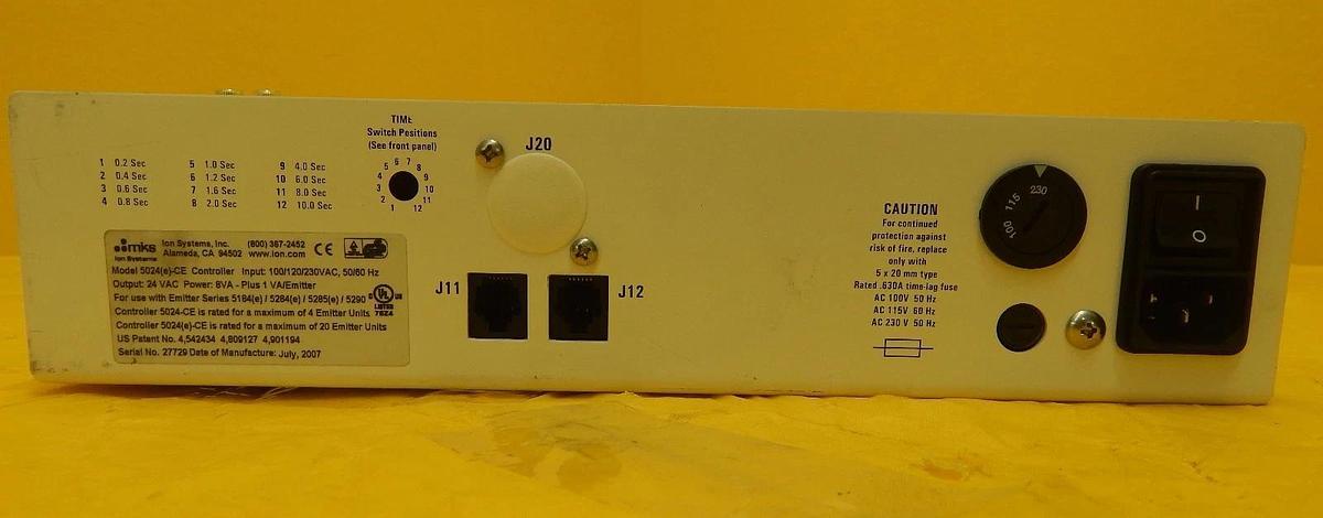 Used ION Systems 5024(e)-CE Emitter Controller 5024 MKS Instruments Used Working
