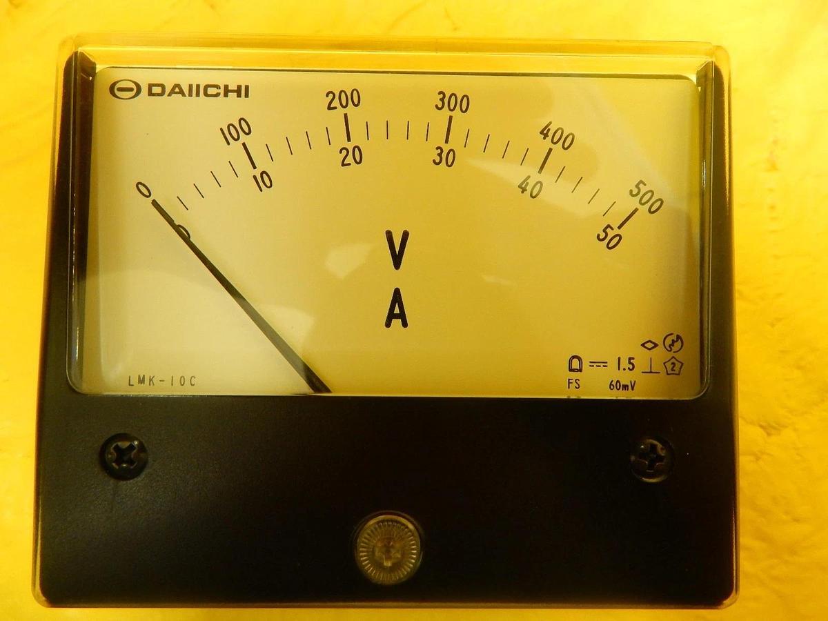 Used Daiichi LMK-10C Oblong Meter LK Series DC Voltmeter Ammeter Lot of 10 Used